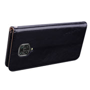 Custodia in pelle a vibrazione orizzontale con struttura in cera d'olio stile business, con supporto, slot per schede e portafoglio, For Xiaomi Redmi Note 9 Pro, For Huawei P40 Lite, For Huawei P40, For Huawei P40 Pro, For Galaxy M31