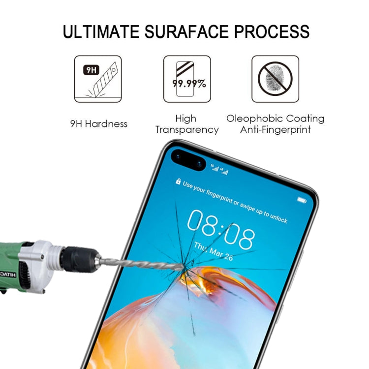 25 PZ 9H Durezza superficiale 2.5D Full Glue Pellicola in vetro temperato a schermo intero, For Huawei P40, For Huawei P40 Lite, For Huawei Y7p 2020, For Huawei Nova 6se, For Huawei Nova 7i, For Huawei Y6s, For Huawei Y9s, For Huawei P Smart Pro 2019  ...