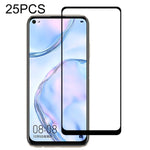 25 PZ 9H Durezza superficiale 2.5D Full Glue Pellicola in vetro temperato a schermo intero, For Huawei P40, For Huawei P40 Lite, For Huawei Y7p 2020, For Huawei Nova 6se, For Huawei Nova 7i, For Huawei Y6s, For Huawei Y9s, For Huawei P Smart Pro 2019  ...
