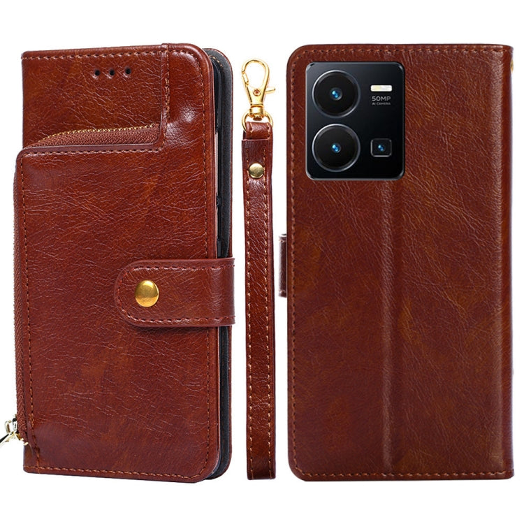 Custodia per cellulare in pelle con cerniera, For vivo Y35 4G / Y22 / Y22s, For Xiaomi Redmi A1, For Sharp Aquos Sense7