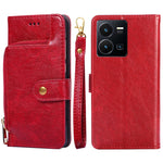 Custodia per cellulare in pelle con cerniera, For vivo Y35 4G / Y22 / Y22s, For Xiaomi Redmi A1, For Sharp Aquos Sense7