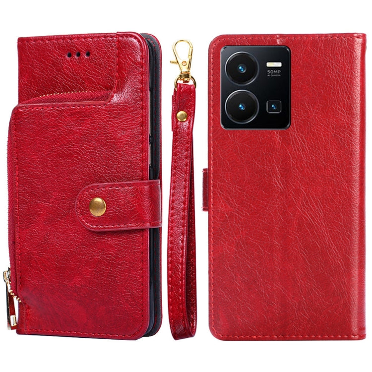 Custodia per cellulare in pelle con cerniera, For vivo Y35 4G / Y22 / Y22s, For Xiaomi Redmi A1, For Sharp Aquos Sense7