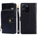 Custodia per cellulare in pelle con cerniera, For vivo Y35 4G / Y22 / Y22s, For Xiaomi Redmi A1, For Sharp Aquos Sense7