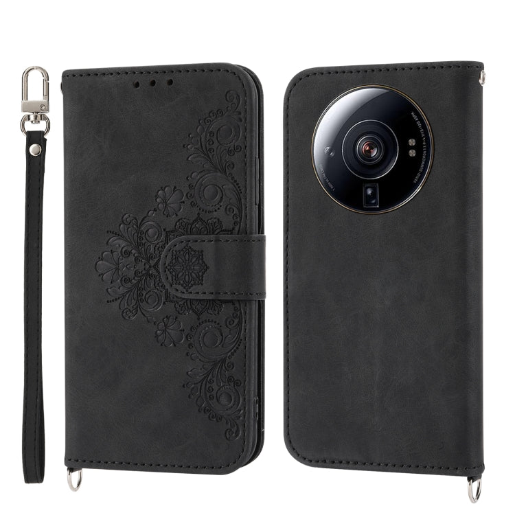 Custodia per telefono in pelle con portafoglio in rilievo con fiori al tatto, For Xiaomi 12 Ultra, For Xiaomi 12 / 12X, For Xiaomi 12T / 12T Pro / Redmi K50 Ultra, For Xiaomi 12 Pro, For Xiaomi 12 Lite