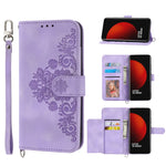 Custodia per telefono in pelle con portafoglio in rilievo con fiori al tatto, For Xiaomi 12 Ultra, For Xiaomi 12 / 12X, For Xiaomi 12T / 12T Pro / Redmi K50 Ultra, For Xiaomi 12 Pro, For Xiaomi 12 Lite