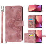 Custodia per telefono in pelle con portafoglio in rilievo con fiori al tatto, For Xiaomi 12 Ultra, For Xiaomi 12 / 12X, For Xiaomi 12T / 12T Pro / Redmi K50 Ultra, For Xiaomi 12 Pro, For Xiaomi 12 Lite
