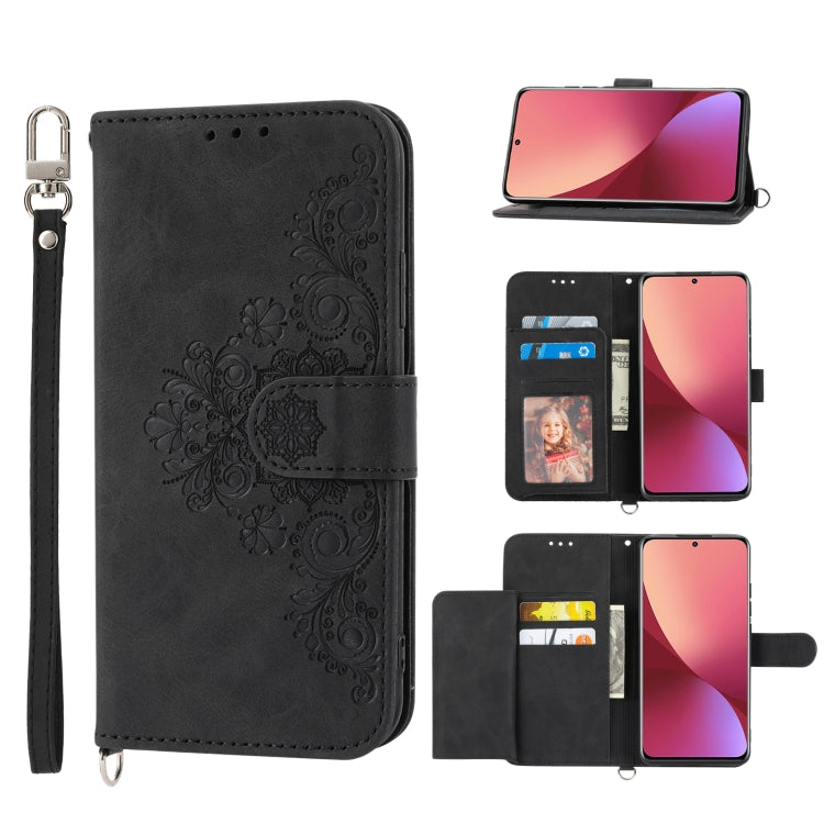 Custodia per telefono in pelle con portafoglio in rilievo con fiori al tatto, For Xiaomi 12 Ultra, For Xiaomi 12 / 12X, For Xiaomi 12T / 12T Pro / Redmi K50 Ultra, For Xiaomi 12 Pro, For Xiaomi 12 Lite