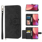 Custodia per telefono in pelle con portafoglio in rilievo con fiori al tatto, For Xiaomi 12 Ultra, For Xiaomi 12 / 12X, For Xiaomi 12T / 12T Pro / Redmi K50 Ultra, For Xiaomi 12 Pro, For Xiaomi 12 Lite