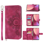 Custodia per telefono in pelle con portafoglio in rilievo con fiori al tatto, For Xiaomi 12 Ultra, For Xiaomi 12 / 12X, For Xiaomi 12T / 12T Pro / Redmi K50 Ultra, For Xiaomi 12 Pro, For Xiaomi 12 Lite