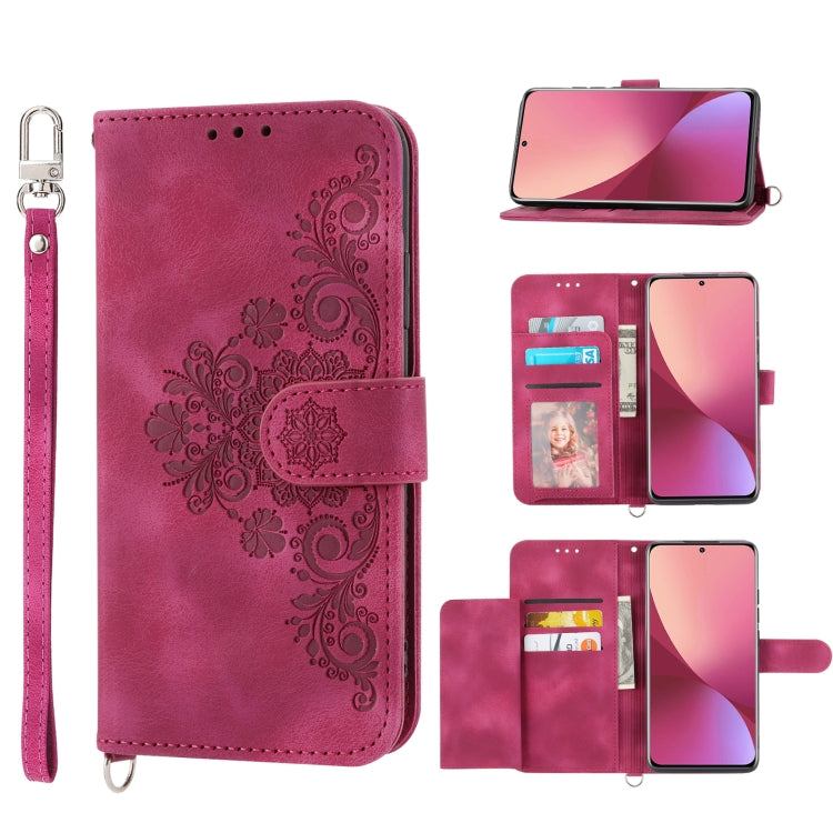 Custodia per telefono in pelle con portafoglio in rilievo con fiori al tatto, For Xiaomi 12 Ultra, For Xiaomi 12 / 12X, For Xiaomi 12T / 12T Pro / Redmi K50 Ultra, For Xiaomi 12 Pro, For Xiaomi 12 Lite