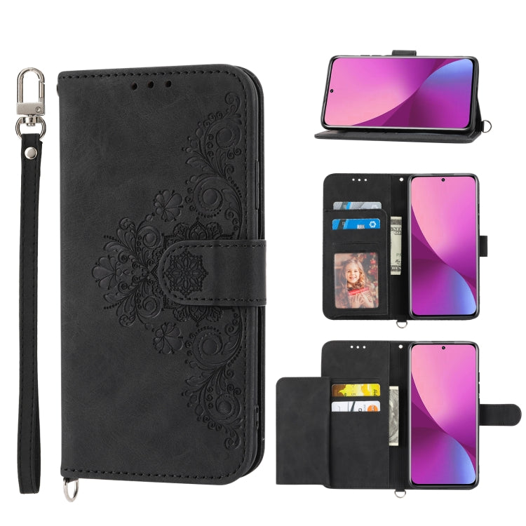 Custodia per telefono in pelle con portafoglio in rilievo con fiori al tatto, For Xiaomi 12 Ultra, For Xiaomi 12 / 12X, For Xiaomi 12T / 12T Pro / Redmi K50 Ultra, For Xiaomi 12 Pro, For Xiaomi 12 Lite