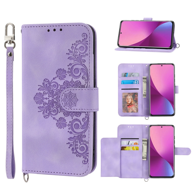 Custodia per telefono in pelle con portafoglio in rilievo con fiori al tatto, For Xiaomi 12 Ultra, For Xiaomi 12 / 12X, For Xiaomi 12T / 12T Pro / Redmi K50 Ultra, For Xiaomi 12 Pro, For Xiaomi 12 Lite