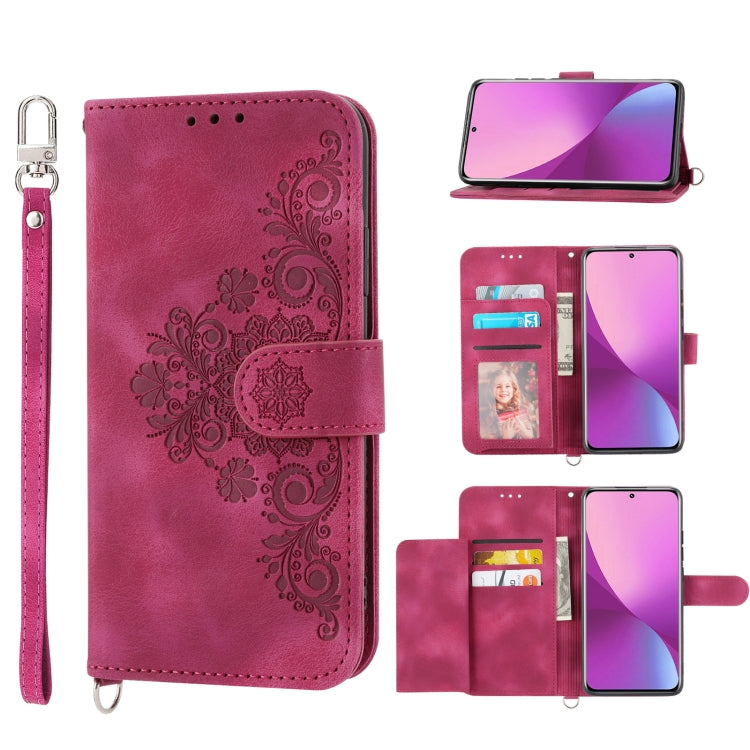 Custodia per telefono in pelle con portafoglio in rilievo con fiori al tatto, For Xiaomi 12 Ultra, For Xiaomi 12 / 12X, For Xiaomi 12T / 12T Pro / Redmi K50 Ultra, For Xiaomi 12 Pro, For Xiaomi 12 Lite