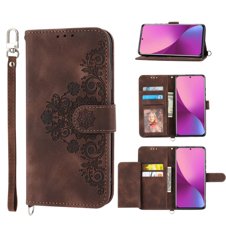 Custodia per telefono in pelle con portafoglio in rilievo con fiori al tatto, For Xiaomi 12 Ultra, For Xiaomi 12 / 12X, For Xiaomi 12T / 12T Pro / Redmi K50 Ultra, For Xiaomi 12 Pro, For Xiaomi 12 Lite