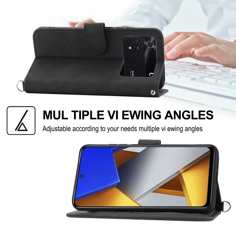 Custodia per telefono in pelle con portafoglio in rilievo con fiori al tatto, For Xiaomi Poco M4 Pro 4G, For Xiaomi Poco X4 Pro 5G, For Xiaomi Mi 11T / 11T Pro