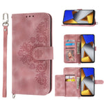 Custodia per telefono in pelle con portafoglio in rilievo con fiori al tatto, For Xiaomi Poco M4 Pro 4G, For Xiaomi Poco X4 Pro 5G, For Xiaomi Mi 11T / 11T Pro
