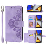 Custodia per telefono in pelle con portafoglio in rilievo con fiori al tatto, For Xiaomi Poco M4 Pro 4G, For Xiaomi Poco X4 Pro 5G, For Xiaomi Mi 11T / 11T Pro