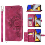 Custodia per telefono in pelle con portafoglio in rilievo con fiori al tatto, For Xiaomi Poco M4 Pro 4G, For Xiaomi Poco X4 Pro 5G, For Xiaomi Mi 11T / 11T Pro