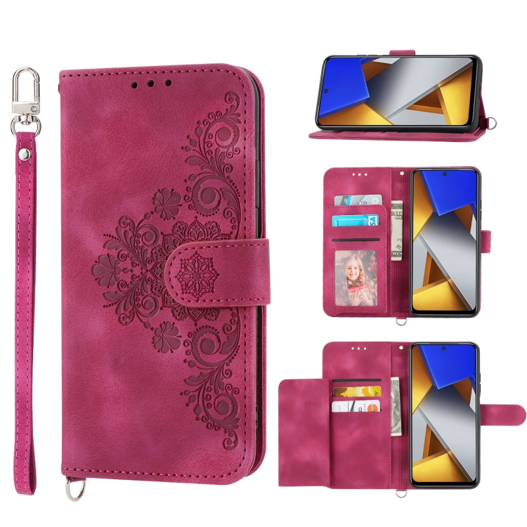 Custodia per telefono in pelle con portafoglio in rilievo con fiori al tatto, For Xiaomi Poco M4 Pro 4G, For Xiaomi Poco X4 Pro 5G, For Xiaomi Mi 11T / 11T Pro