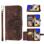 Custodia per telefono in pelle con portafoglio in rilievo con fiori al tatto, For Xiaomi Poco M4 Pro 4G, For Xiaomi Poco X4 Pro 5G, For Xiaomi Mi 11T / 11T Pro