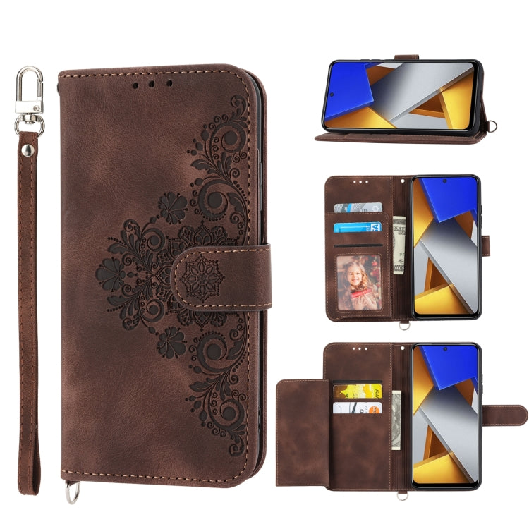 Custodia per telefono in pelle con portafoglio in rilievo con fiori al tatto, For Xiaomi Poco M4 Pro 4G, For Xiaomi Poco X4 Pro 5G, For Xiaomi Mi 11T / 11T Pro
