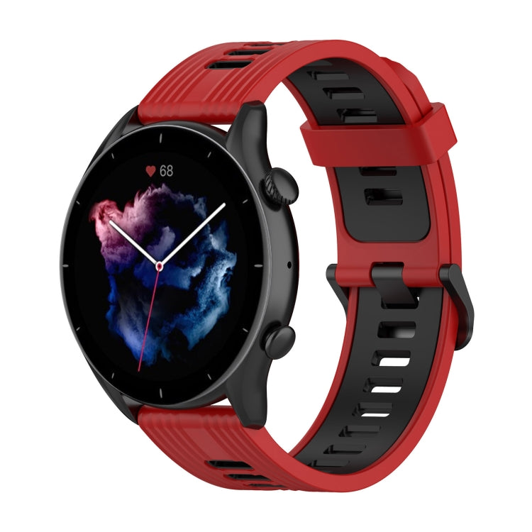 Cinturino in silicone bicolore a righe, For  Amazfit GTR 4