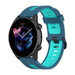 Cinturino in silicone bicolore a righe, For  Amazfit GTR 4