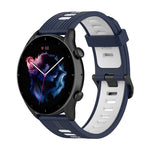 Cinturino in silicone bicolore a righe, For  Amazfit GTR 4