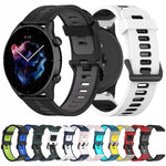 Cinturino in silicone bicolore a righe, For  Amazfit GTR 4