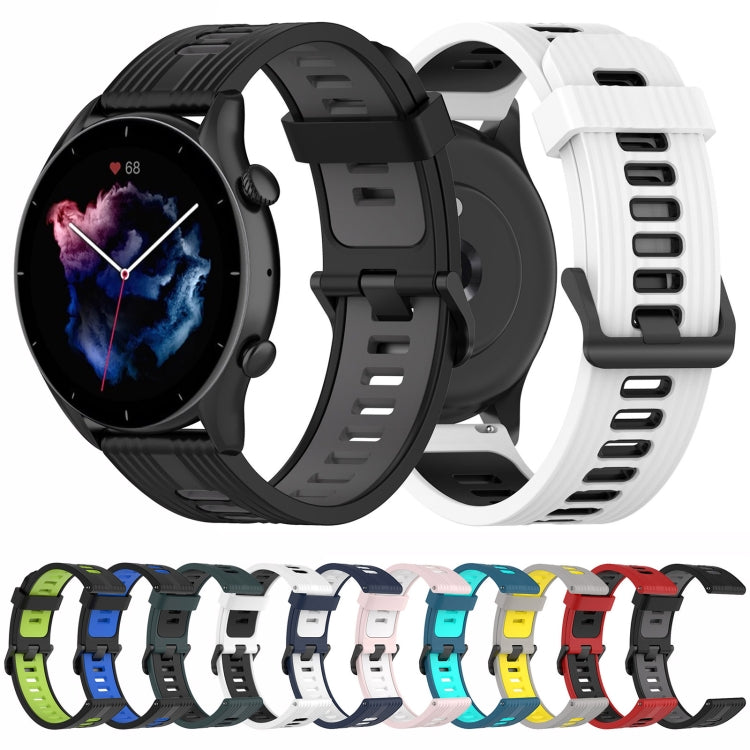 Cinturino in silicone bicolore a righe, For  Amazfit GTR 4