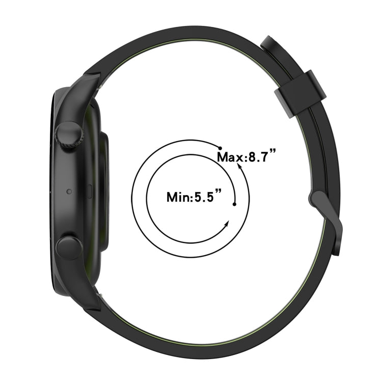 Cinturino in silicone bicolore a righe, For  Amazfit GTR 4