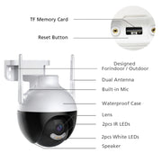 QX62 Telecamera di sorveglianza intelligente WiFi wireless HD da 4 MP, EU Plug, US Plug, UK Plug, AU Plug