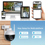 Telecamera di sorveglianza WiFi HD 8 MP con EU/US/UK/AU Plug
