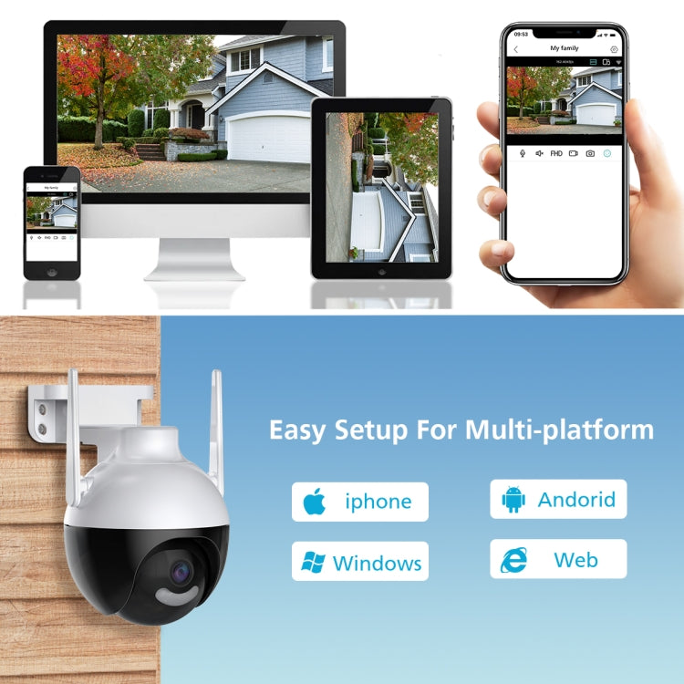 Telecamera di sorveglianza WiFi HD 8 MP con EU/US/UK/AU Plug