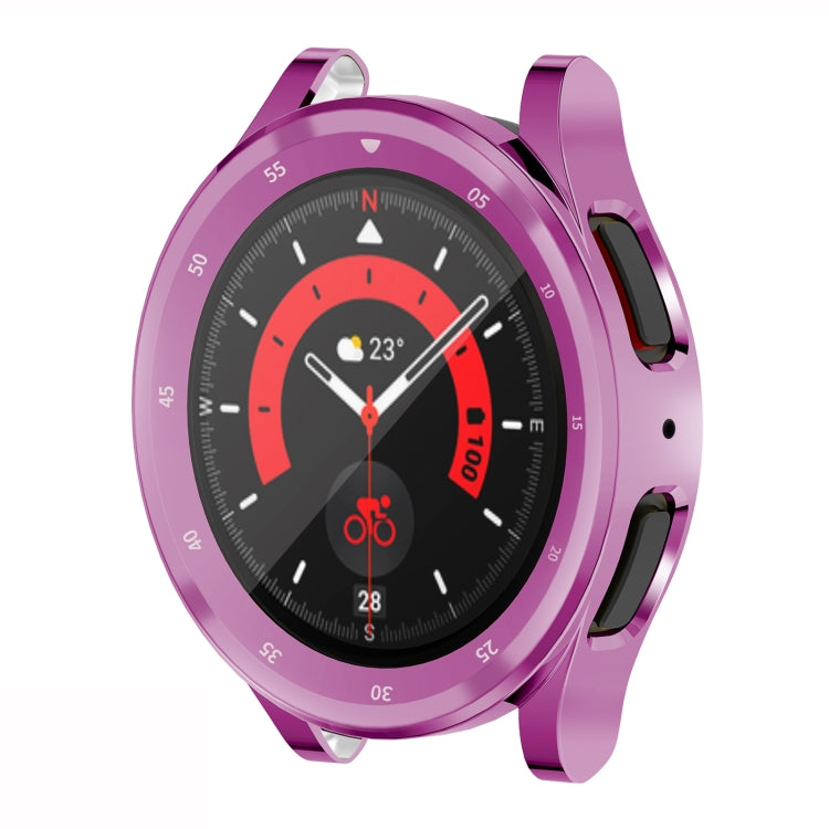 Custodia per orologio galvanica in TPU a copertura totale, For Samsung Galaxy Watch5 Pro 45mm