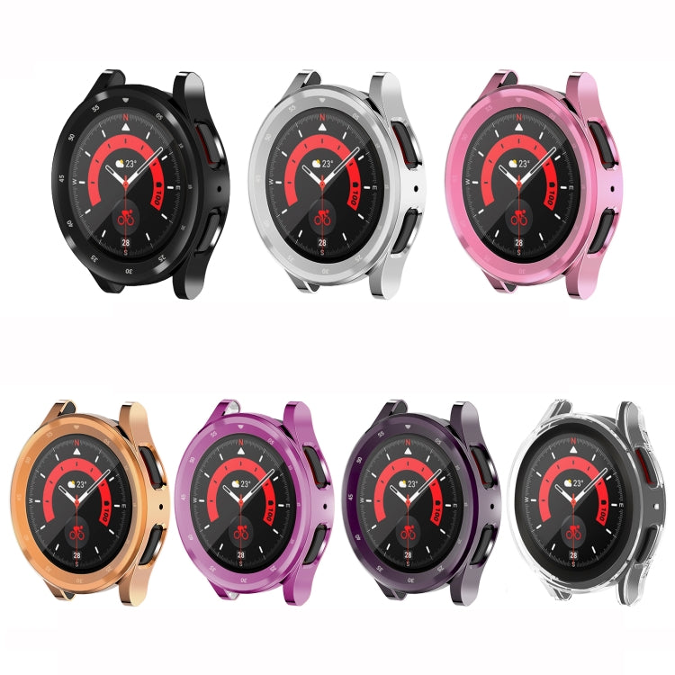 Custodia per orologio galvanica in TPU a copertura totale, For Samsung Galaxy Watch5 Pro 45mm
