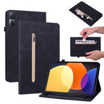 Custodia per tablet in pelle con cerniera tinta unita Skin Feel, For Xiaomi Pad 5 Pro 12.4, For Xiaomi Redmi Pad 10.61