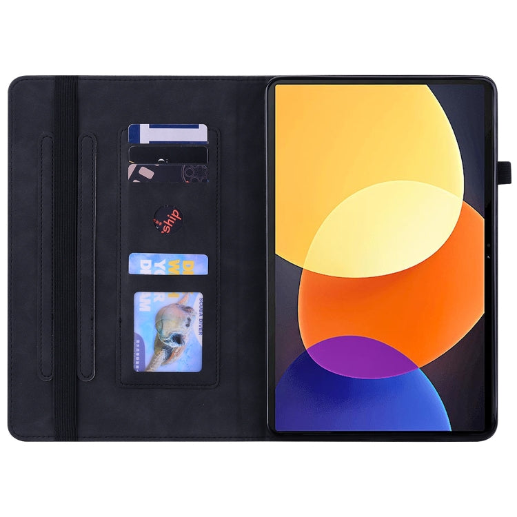 Custodia per tablet in pelle con cerniera tinta unita Skin Feel, For Xiaomi Pad 5 Pro 12.4, For Xiaomi Redmi Pad 10.61