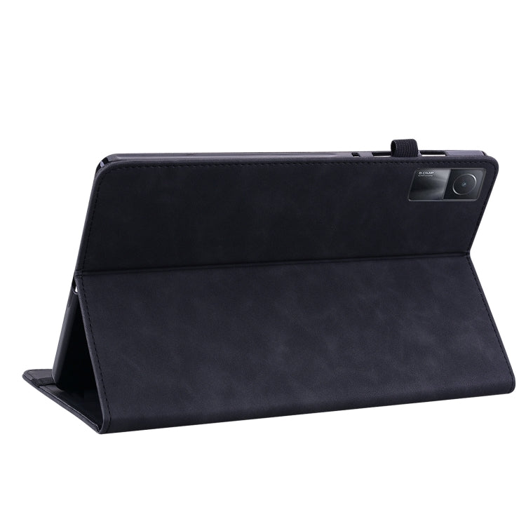 Custodia per tablet in pelle con cerniera tinta unita Skin Feel, For Xiaomi Pad 5 Pro 12.4, For Xiaomi Redmi Pad 10.61