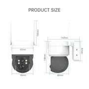 T34 2MP HD IP66 Telecamera solare WiFi wireless impermeabile, T34 White, T34 Black
