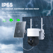 T34 2MP HD IP66 Telecamera solare WiFi wireless impermeabile, T34 White, T34 Black