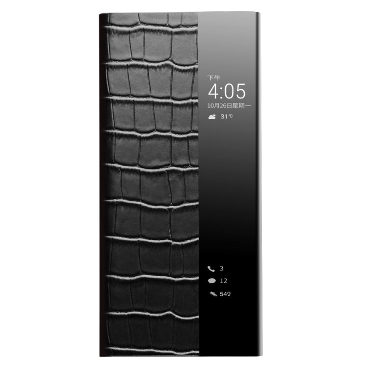 QIALINO Custodia per cellulare in vera pelle con motivo a coccodrillo, For Huawei P50, For Huawei P50 Pro