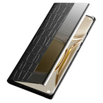 QIALINO Custodia per cellulare in vera pelle con motivo a coccodrillo, For Huawei P50, For Huawei P50 Pro