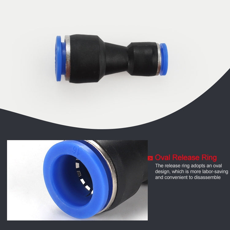 LAIZE 10pcs Plastica Riducendo Diritto Pneumatico Raccordo Raccordo Rapido, PG6-4, PG8-4, PG8-6, PG10-6, PG10-8, PG12-8, PG12-10, PG16-12