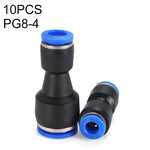 LAIZE 10pcs Plastica Riducendo Diritto Pneumatico Raccordo Raccordo Rapido, PG6-4, PG8-4, PG8-6, PG10-6, PG10-8, PG12-8, PG12-10, PG16-12