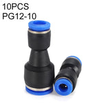 LAIZE 10pcs Plastica Riducendo Diritto Pneumatico Raccordo Raccordo Rapido, PG6-4, PG8-4, PG8-6, PG10-6, PG10-8, PG12-8, PG12-10, PG16-12