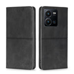 Custodia per telefono in pelle magnetica con trama di mucca, For vivo Y35 4G / Y22 / Y22s, For Xiaomi Redmi A1, For Sharp Aquos Sense7