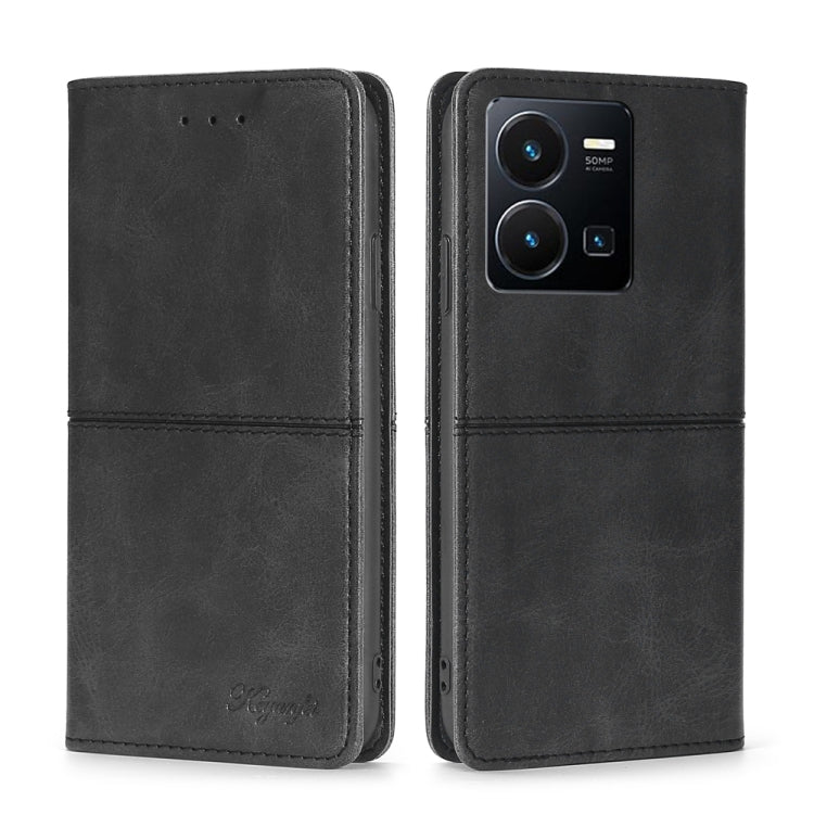 Custodia per telefono in pelle magnetica con trama di mucca, For vivo Y35 4G / Y22 / Y22s, For Xiaomi Redmi A1, For Sharp Aquos Sense7