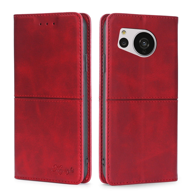 Custodia per telefono in pelle magnetica con trama di mucca, For vivo Y35 4G / Y22 / Y22s, For Xiaomi Redmi A1, For Sharp Aquos Sense7