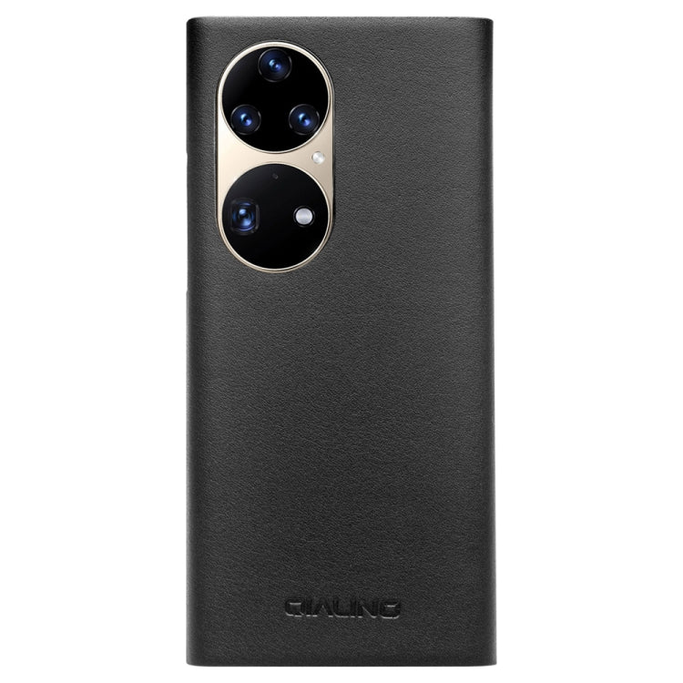 QIALINO Magnetic Side Window View Custodia per smartphone in vera pelle, For Huawei P50, For Huawei P50 Pro